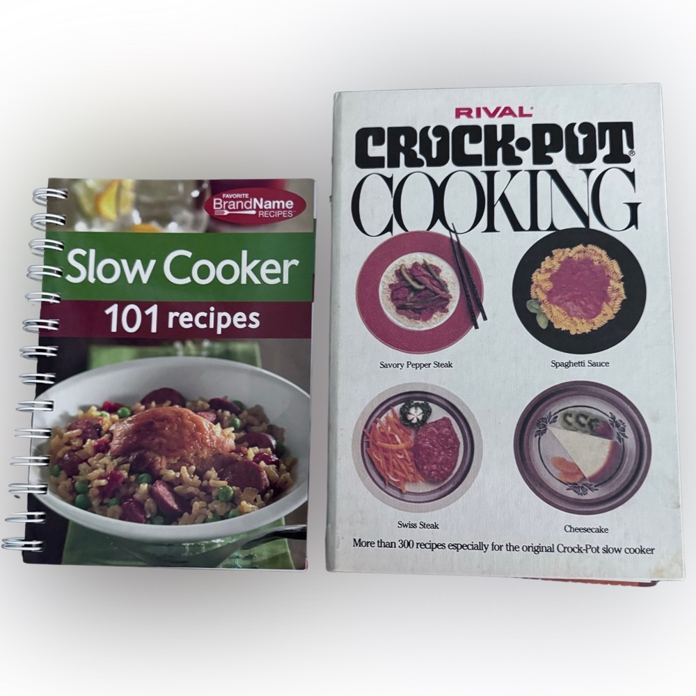Two crock pot slow cooker cookbooks